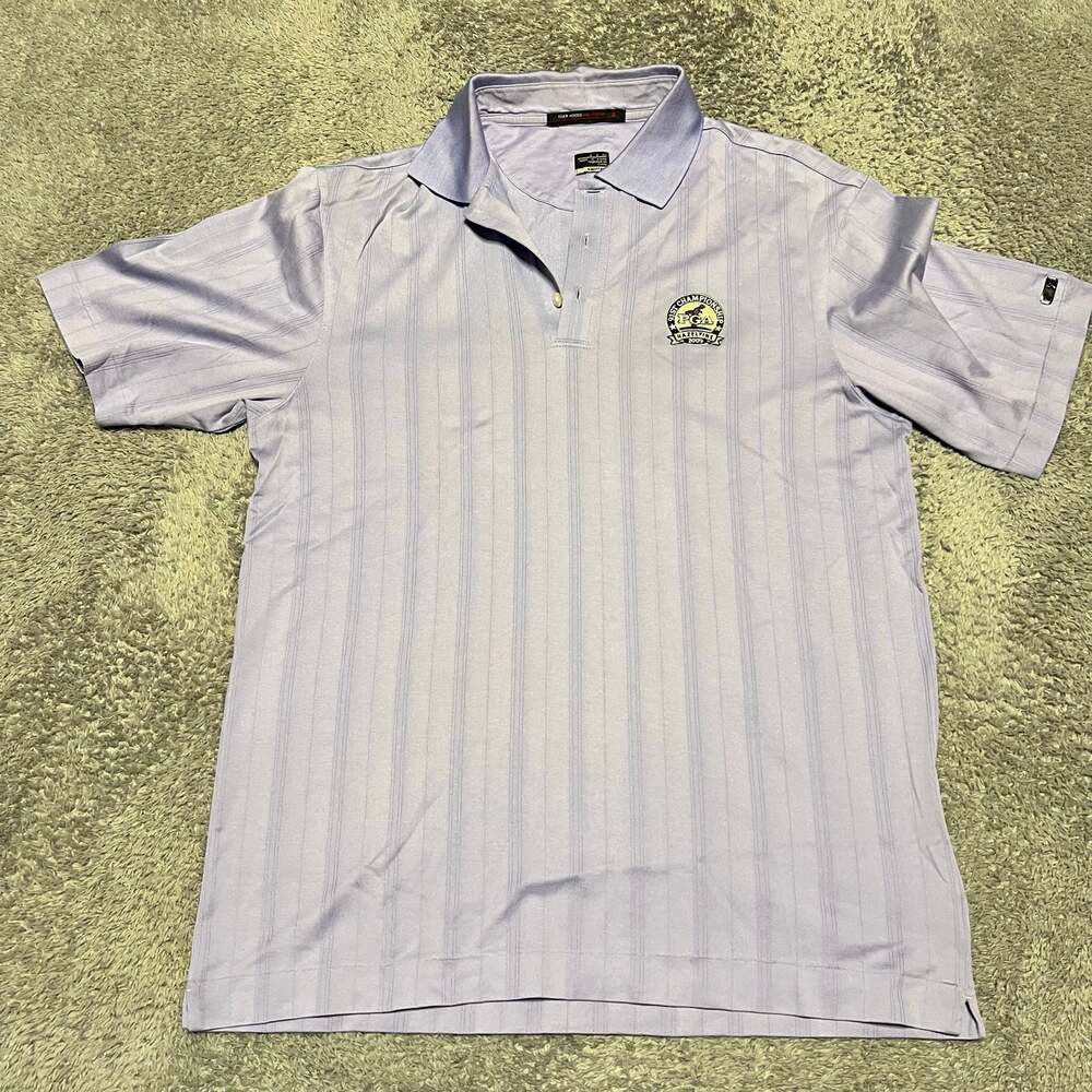 Tiger Woods Polo Shirt Mens Small Purple Golf Performance PGA Hazeltine